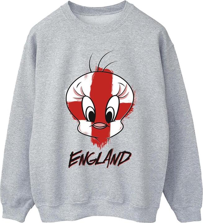 Actual product image Looney Tunes Mens Tweety England Face Sweatshirt (XL)