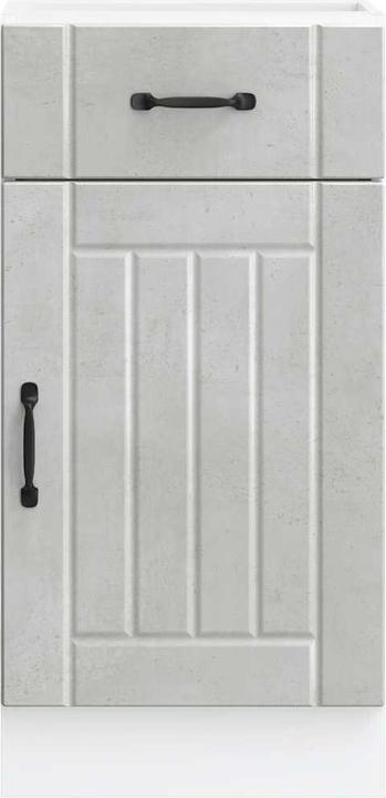 Actual product image VidaXL Kitchen base unit Lucca Concrete grey Wood-based sink base unit (40 x 46 x 81.5 cm)