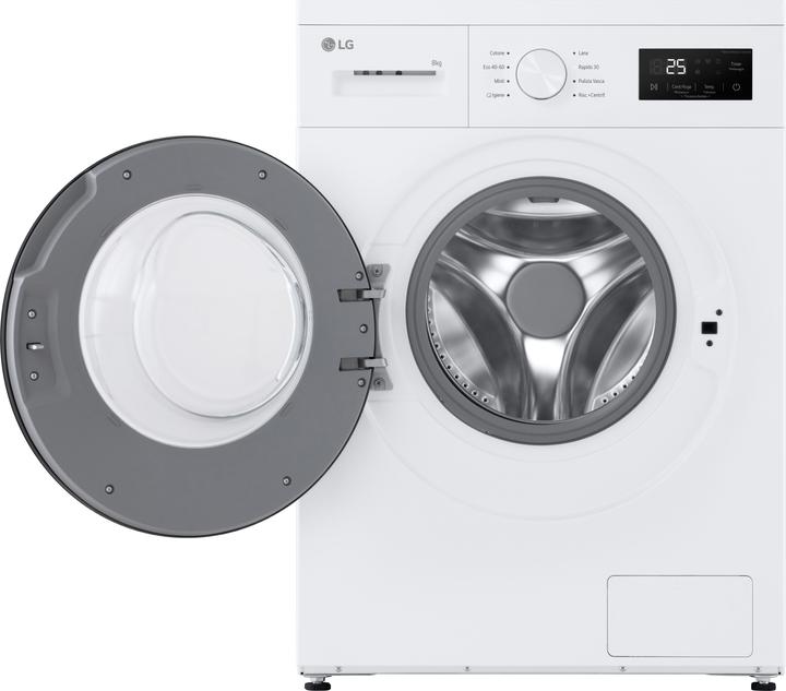 Image du produit LG Waschmaschine Weiss, 1400 Umin, A ITModell (8 kg, Gauche)