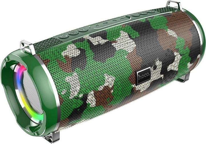 Actual product image Hoco - Wireless Speaker Xpress (HC2) - with Ambient Light, Bluetooth 5.0, 10W - Camouflage Green (6 h)