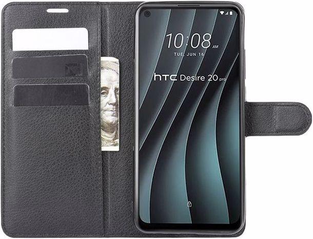 Productafbeelding MU Classic Litchi Leren Boekomslag Serie (HTC Desire 20 Pro)