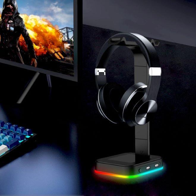 Produktbild MU Classic Gaming Headset Halterung mit RGB Beleuchtung
