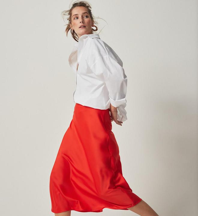 Produktbild La Redoute Collections Langer Satinrock in A-Linie Signature MARION (50)