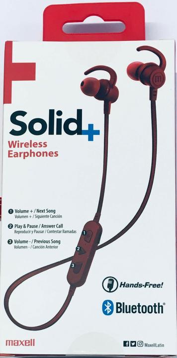 Actual product image Maxell MLA solide rote Bluetooth-Kopfhörer BT100