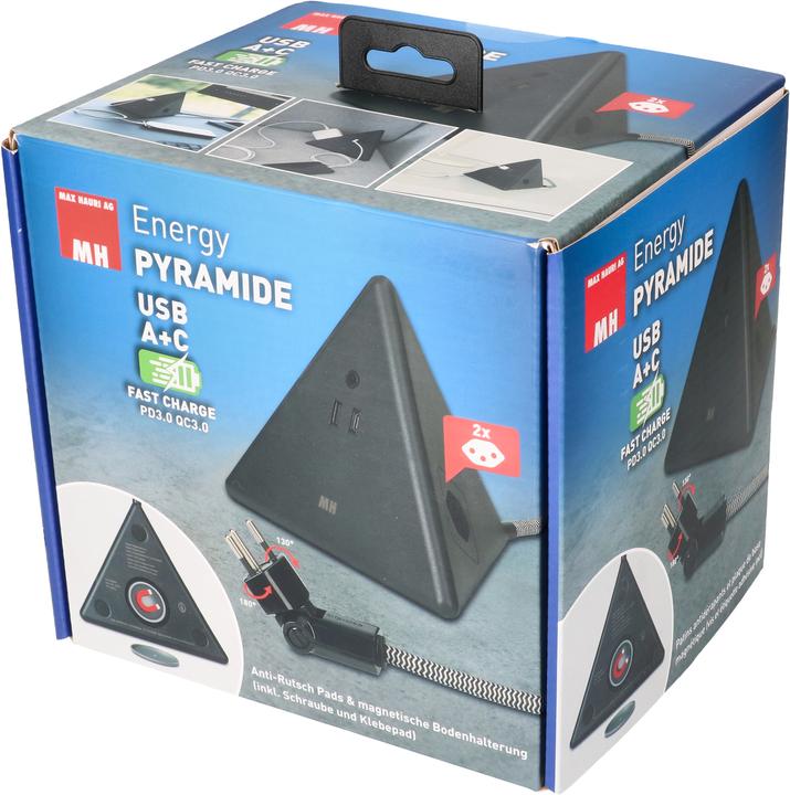Produktbild Max Hauri Energy Pyramide (2 x, Typ 13, USB-C, USB-A, 2.50 m)