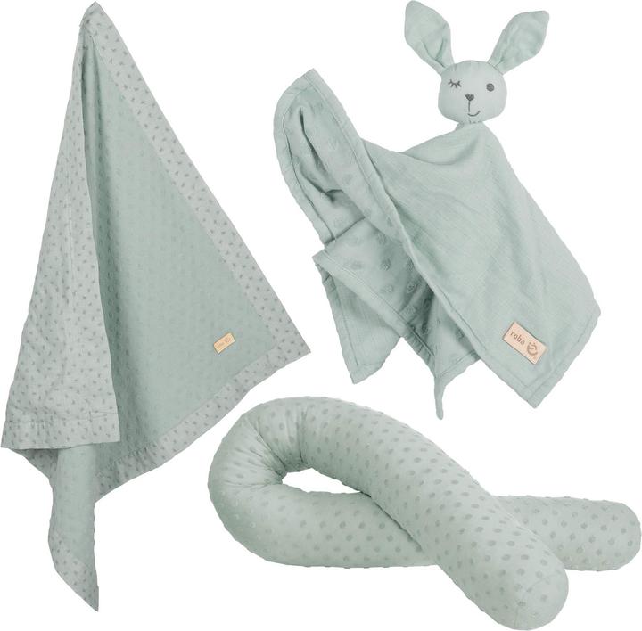 Produktbild Roba Geschenkset Baby Kuscheln und Spielen Lil Planet frosty green