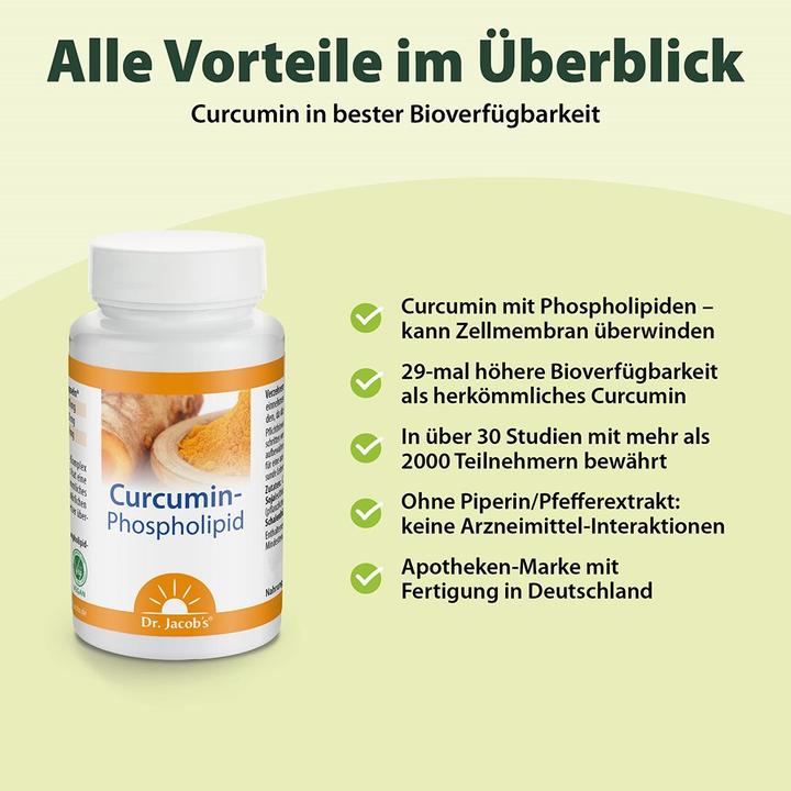 Produktbild Dr. Jacob's Curcumin-Phospholipid Kaps (60 Stück, Kapseln, 60 g)