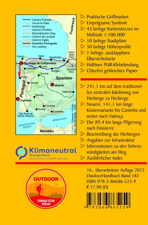 Produktbild Portugal Spanien: Jakobsweg Caminho Português 100000 (Deutsch, Raimund Joos, 2024)