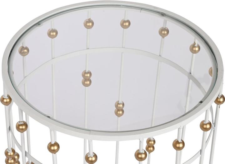 Image du produit Esprit Set of 2 tables Home White Golden 42 x 42 x 55 cm (42 x 42 x 55 cm)