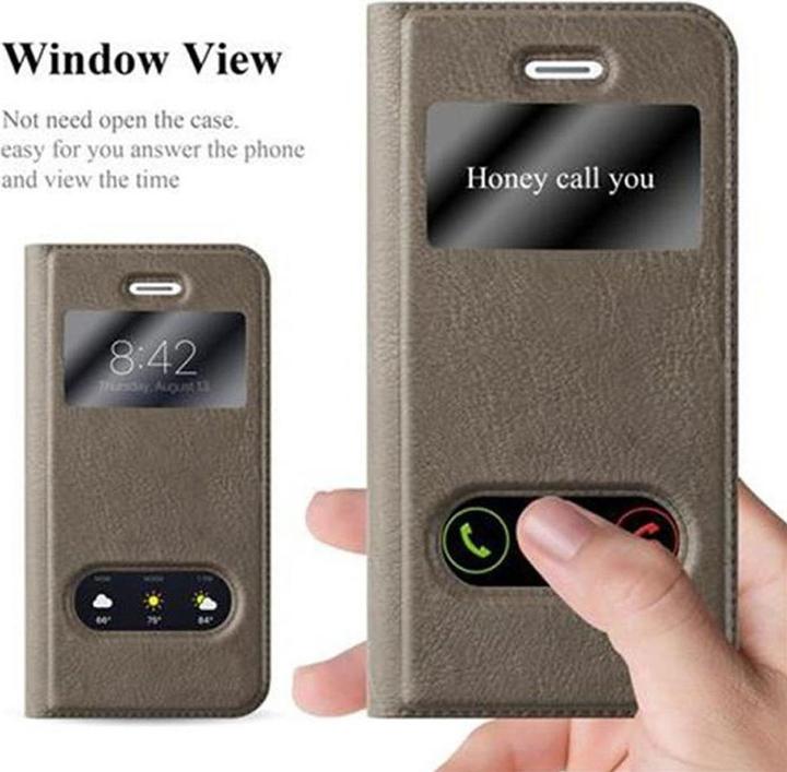 Actual product image Cadorabo Book with View double window cover (Apple iPhone 5)