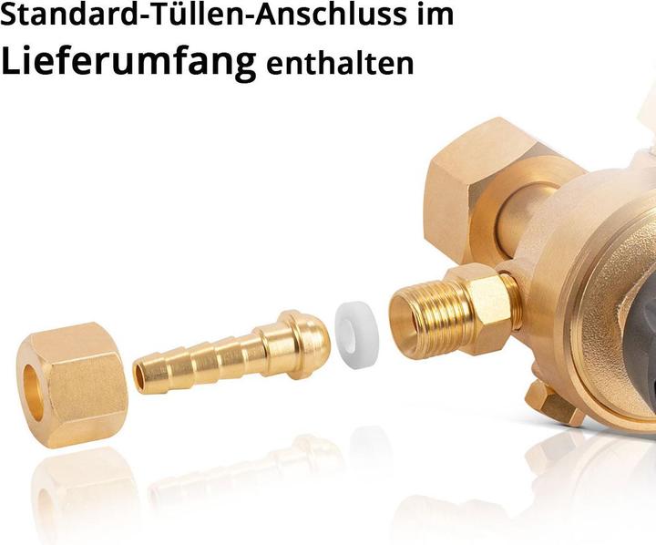 Actual product image Stahlwerk Mini pressure reducer Pressure regulator 200 bar for argon CO2 mix
