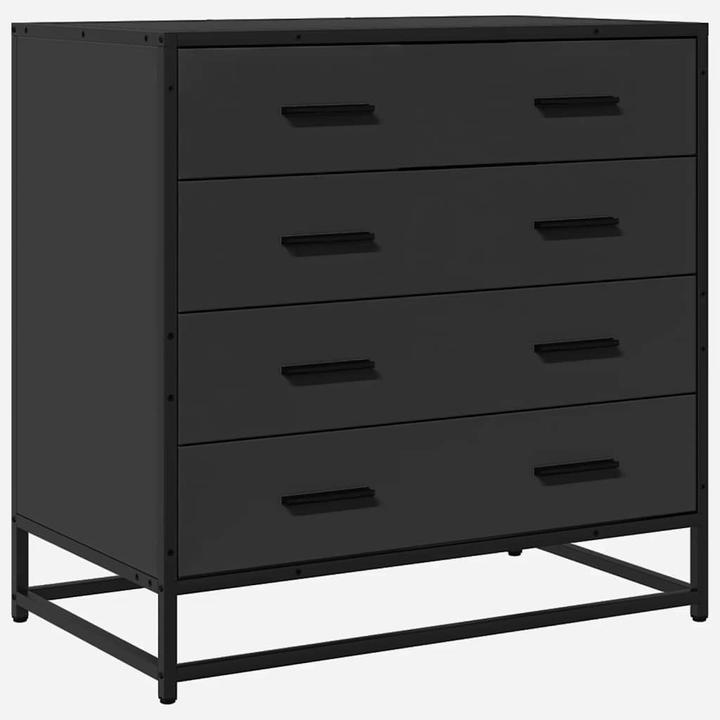 Actual product image VidaXL Black drawer unit 70x41x70 cm Wood-based drawer chest (70 x 41 x 70 cm)