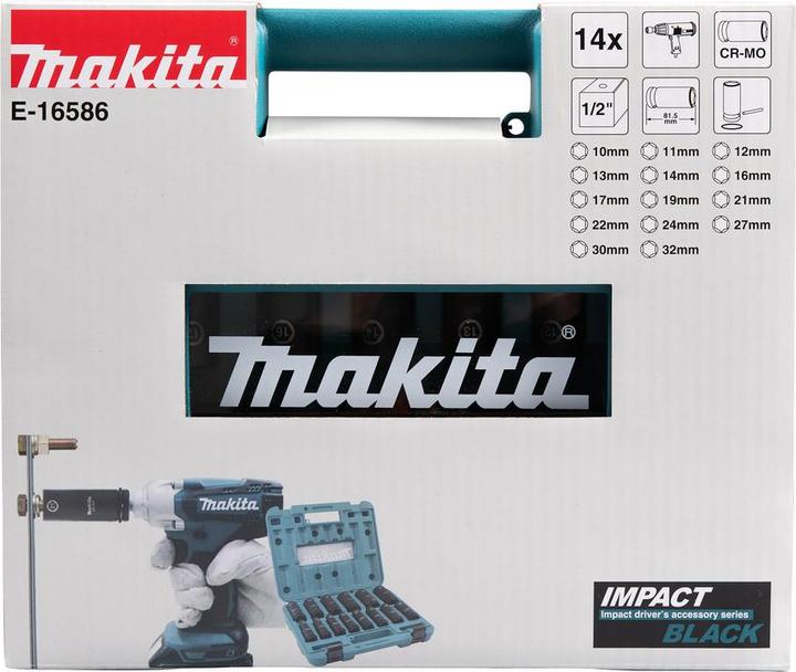 Produktbild Makita B-52308 (32 mm, 16 mm, 15 mm, 28 mm, 17 mm, 13 mm, 10  mm, 22 mm, 19 mm, 31 mm, 14 mm, 25 mm, 30 mm, 26 mm, 21 mm, 18 mm, 23 mm, 12 mm, 24 mm, 29 mm, 20 mm, 27 mm, 11 mm)