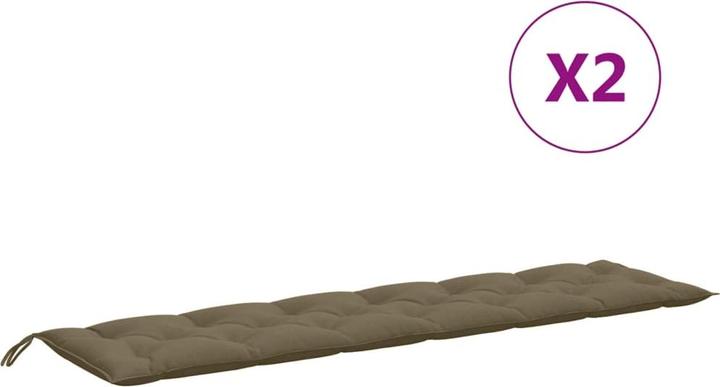 Image du produit VidaXL Coussins de banc de jardin 2 pcs. tissu (200 x 50 x 7 cm)