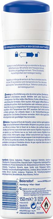 Valeurs nutritives et ingrédients NIVEA Amour floral (Spray, 150 ml)