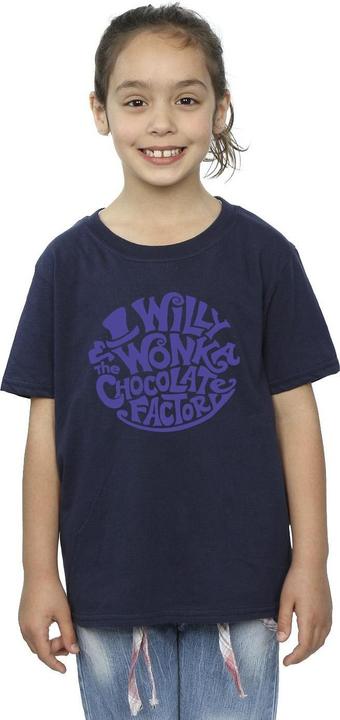 Immagine prodotto Willy Wonka & the Chocolate Factory Typed Logo Maglietta Ragazze (116)
