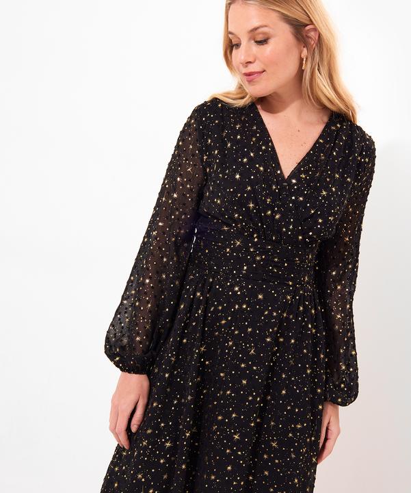 Actual product image Joe Browns Star Print Wrap Front Midi Dress (36)