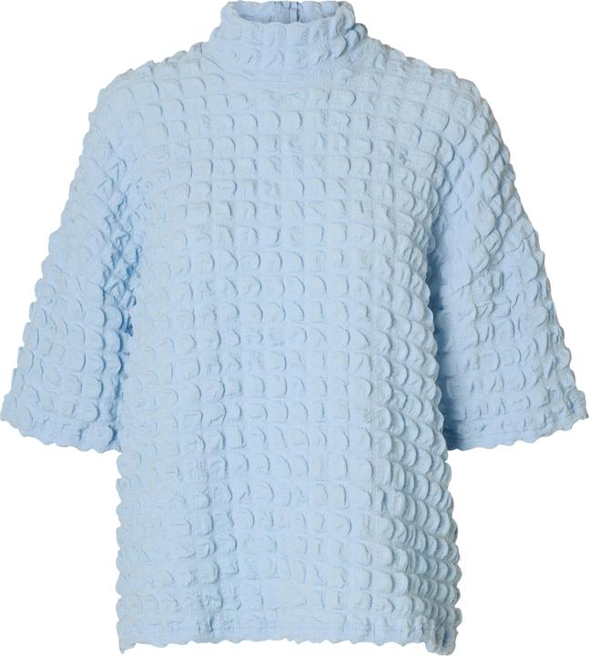 Selected Femme Struktur Oberteil mit kurzen Ärmeln