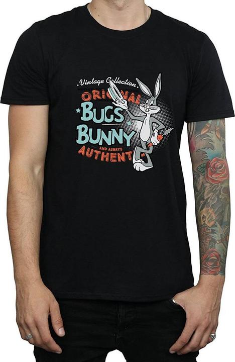 Image du produit Looney Tunes Mens Bugs Bunny Vintage Cotton T-Shirt (S)
