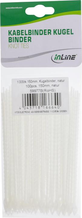 Actual product image InLine Cable tie Ball tie (Plastic cable ties, 100 mm, 100 pcs.)