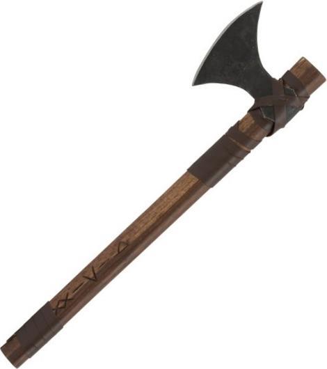 Image du produit Haller Hache viking avec runes et enroulement en cuir