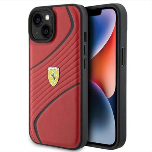 Produktbild Ferrari FEHCP15SPTWR iPhone 15 6.1" czerwony/red hardcase Twist Metal Logo (Apple iPhone 14, Apple iPhone 13, Apple iPhone 15)