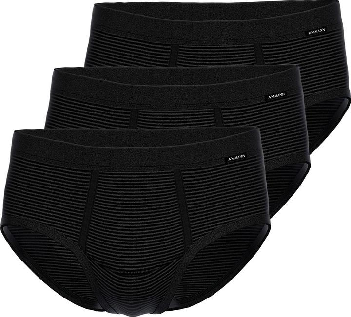 Produktbild Ammann 3er Pack Jeans Feinripp Slip / Unterhose mit Eingriff (M, 3er Pack)