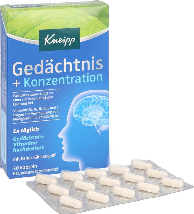 Produktbild Gedächtnis + Konzentration Kapseln, 30 St. Kapseln (30 Stück, Kapseln)
