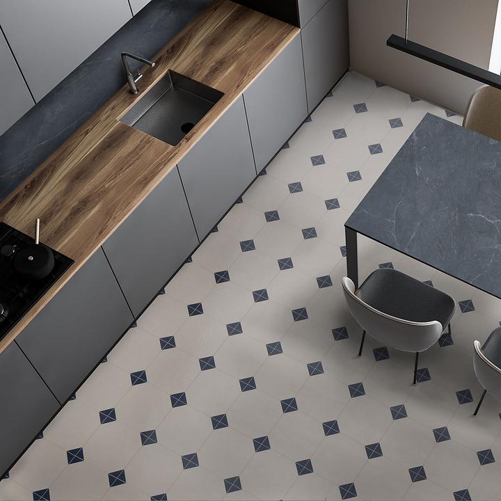 Actual product image Certeo PVC flooring Retrotex Avondale 172l | Polyvinyl chloride | WxL 100 x 250 cm | White |