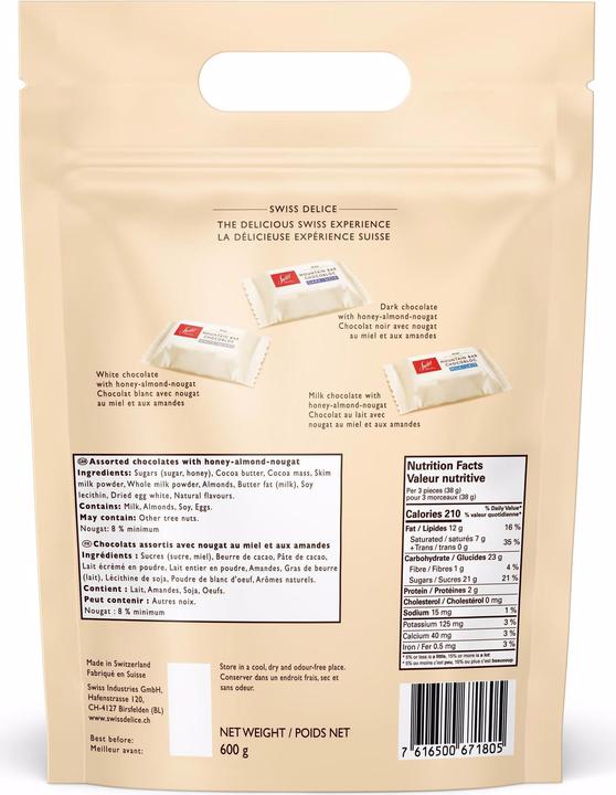 Actual product image Swiss Delice Chocolate Mini Mountain Bars 600 g (600 g)