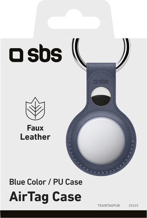 Actual product image SBS Synthetic leather AirTag case with key ring