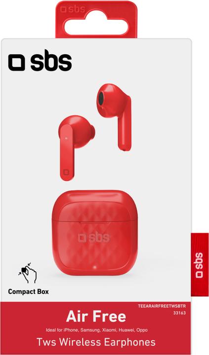 Actual product image SBS Air Free - TWS wireless earphones with 250 mAh charging case (3.50 h, Wireless)