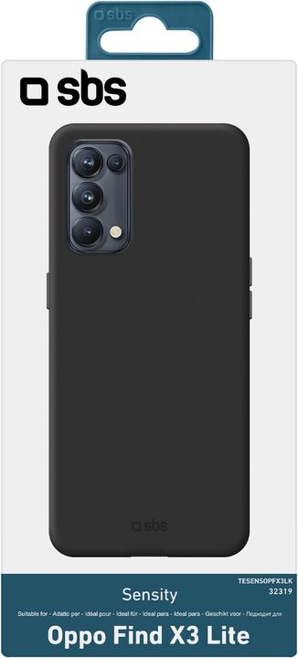 Actual product image SBS Sensity Cover Oppo Find X3 Lite, black (Oppo Find X3 Lite)