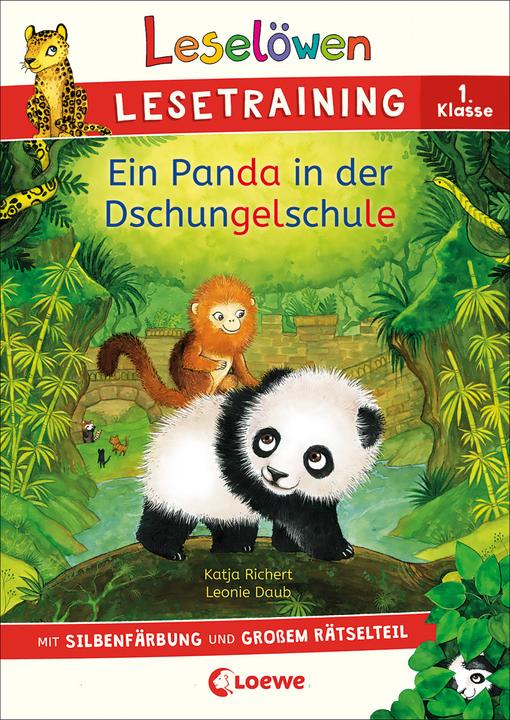 Actual product image Leselöwen Lesetraining 1. Klasse - Ein Panda in der Dschungelschule (German, Katja Richert, Leonie Daub, Stefan Lohr, Kristin Labuch, Loewe first readers, 2022)