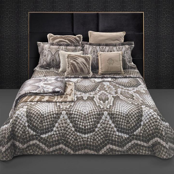 Immagine prodotto Roberto Cavalli Biancheria da letto in raso Mako Amorgos naturale (Set di biancheria da letto, 155x220 cm + 80x80 cm)