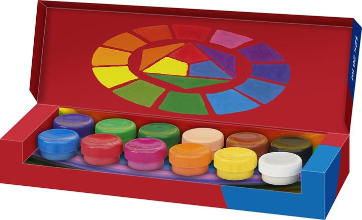 Immagine prodotto Faber-Castell Tempera/Guazzo 12 vasetti da 20 ml (121050) (Multicolore, 20 ml)