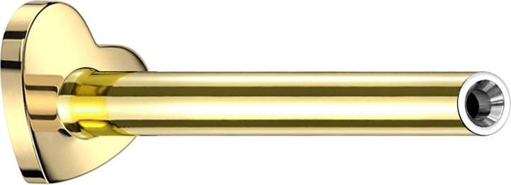Immagine prodotto Star Piercing Asta per labret micro filettata cuore placcato oro (senza ottone, Titanio G23)