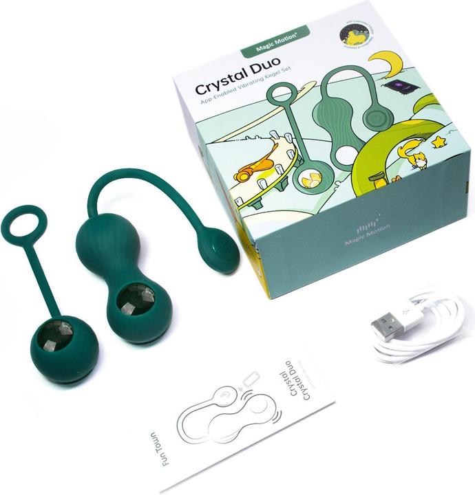 Image du produit Magic Motion Vibromasseur Crystal Duo Smart Kegel avec kit de poids