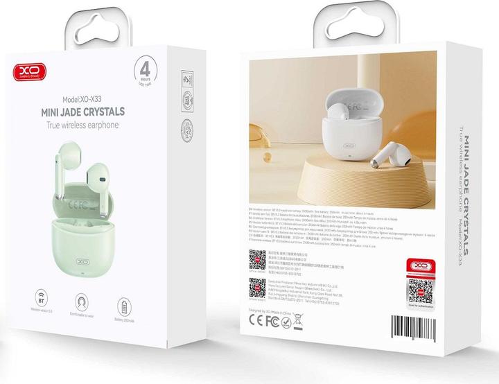 Immagine prodotto xO Auricolari Bluetooth X33 TWS verde (4 h, Senza fili)