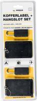 Actual product image Benson Suitcase label + padlock 4 pieces