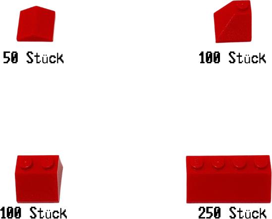 Produktbild LEGO Dachsteine Rot Starterset Haus - NEU! Menge 500x (LEGO Classic)