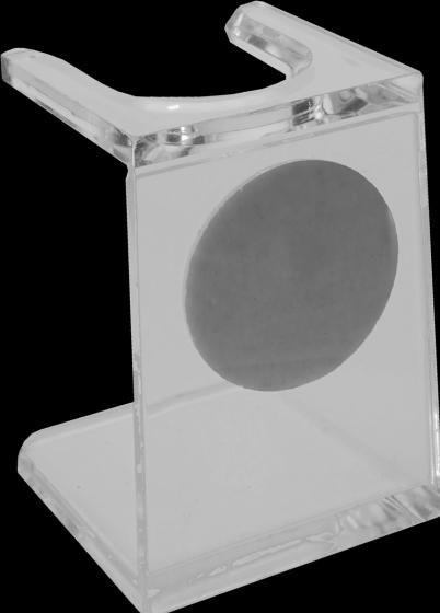 Image du produit Support pour blaireau, plastique clair comme du verre, hauteur : 7,5 cm (Blaireau)