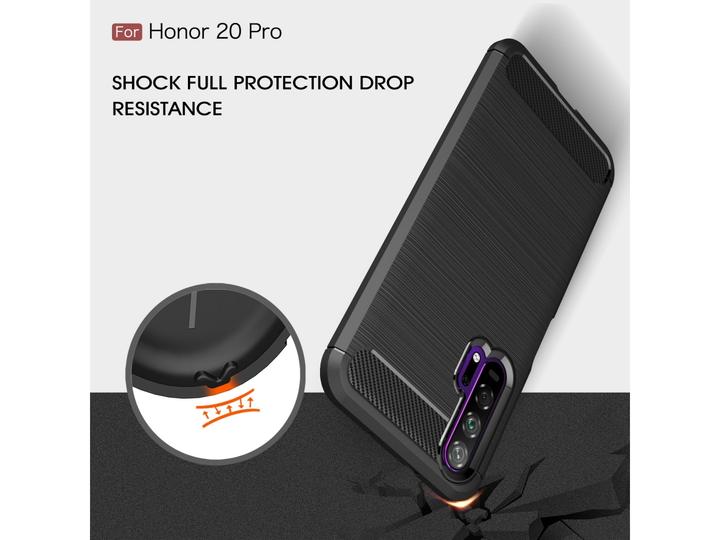 Image du produit Screenguard Housse Honor 20 Pro Carbon Brushed Soft TPU (Honor 20 Pro)