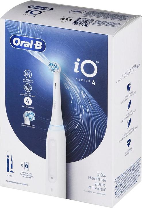 Actual product image Oral-B Electric toothbrush iO4 Rechargeable, For adults, Number of brush heads included 1, Quite White, Num (Oscillating toothbrush)