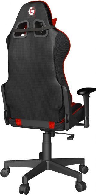 Actual product image Gembird Gaming chair SCORPION juodas/red mesh