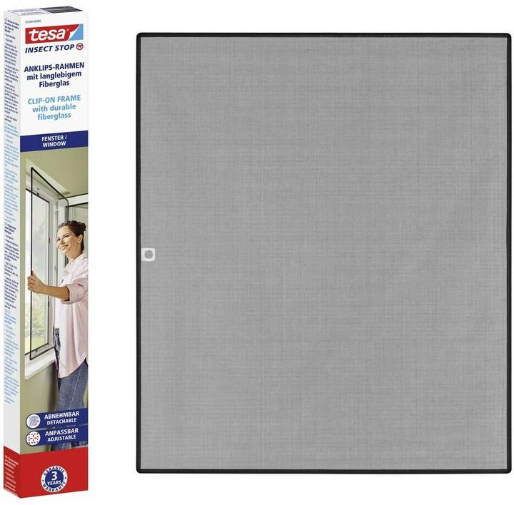 Actual product image tesa Clip-on insect screen clip-on frame for windows (100 x 120 cm)