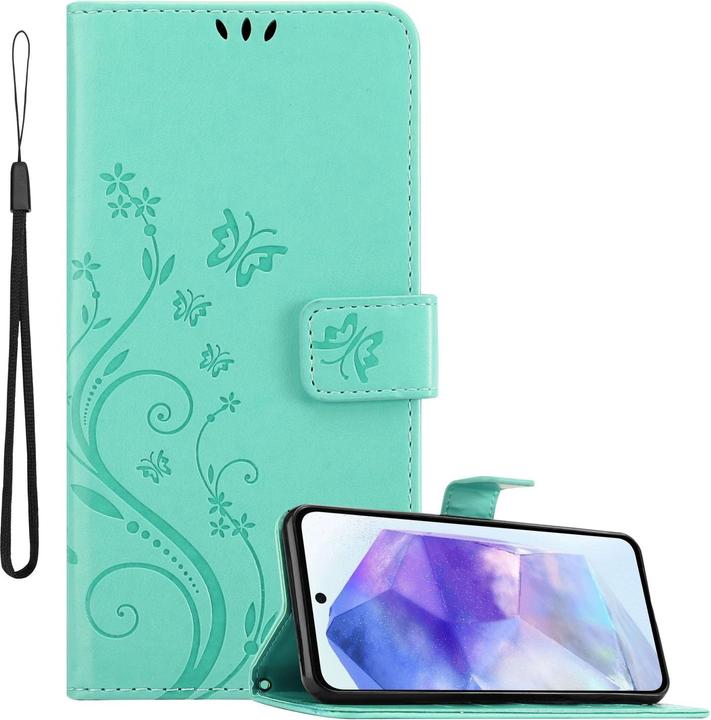 Cadorabo Cover per Samsung Galaxy A55 con motivo floreale (Samsung Galaxy A55)