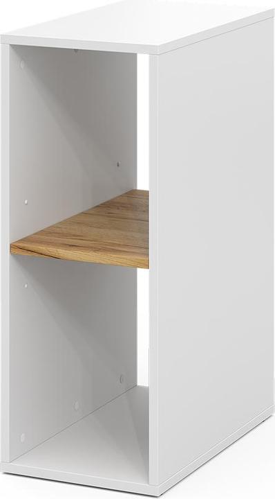 Image du produit Vichy PC-Schrank Tomy, Weiss/Goldkraft Eiche, 28.5 x 50 cm mit 2 offenen Fächern