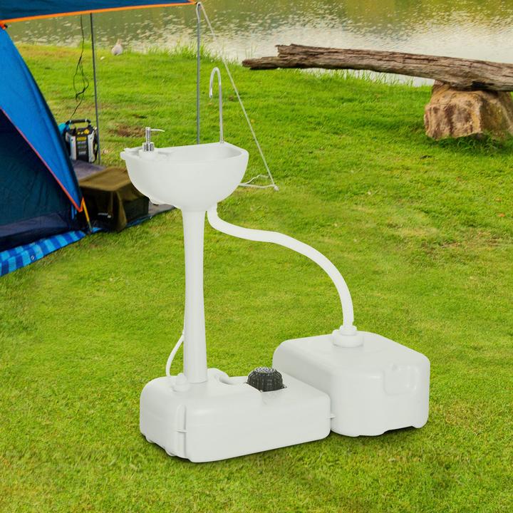 Immagine prodotto Outsunny Lavandino da campeggio con serbatoio di scarico (830 mm, 500 mm)