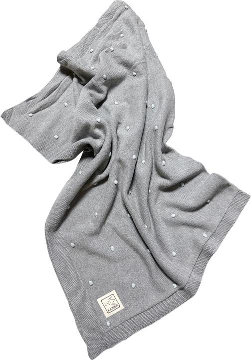 Actual product image Kaiser Baby blanket Knots grey/knots light blue 80 x 100 cm (80 x 100 cm)